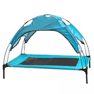 Cool-Club-Raised-Air-Dog-Bed-with-UV-Canopy-Blue
