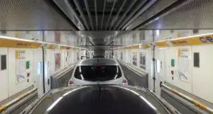 Cars in the Eurotunnel