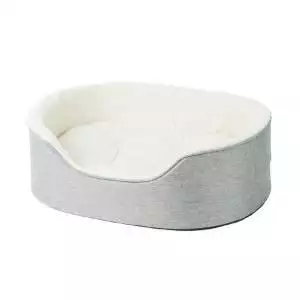 Pets-at-Home-Linen-Grey-Oval-Dog-Bed